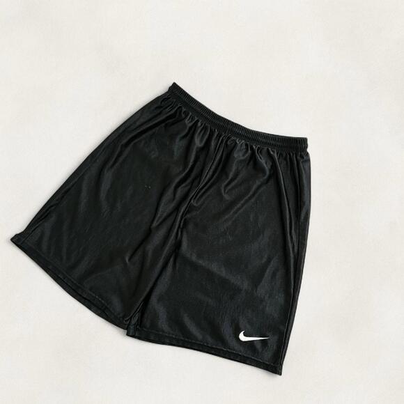 Vintage Black Nike Team Glossy Shorts | Size L - Picture 1 of 6